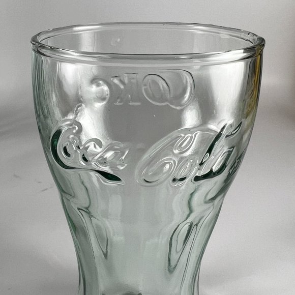 Vtg Coca Cola Coke Green Embossed Bell Shaped Juice Glasses Collectible Lot of 6 - Picture 10 of 14